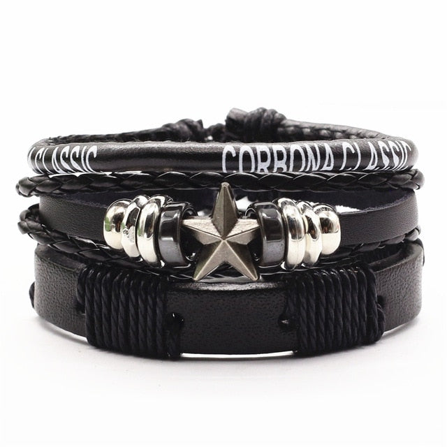 Trust in God Men’s Leather Bracelet Set