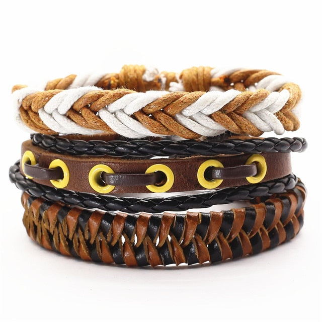 Trust in God Men’s Leather Bracelet Set