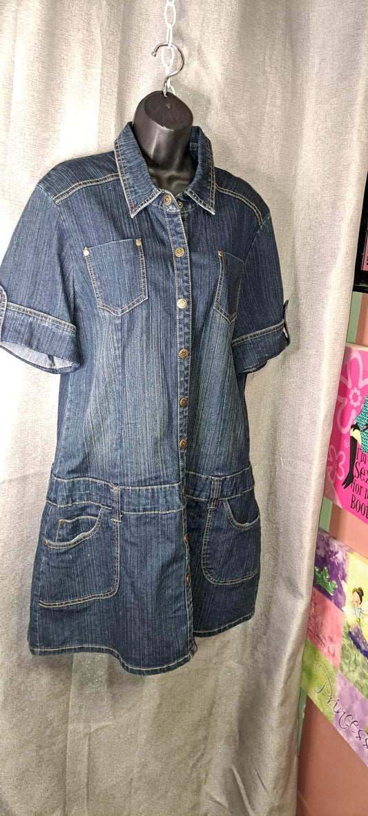 106 and Denim Jumpsuit by Sandra Darren